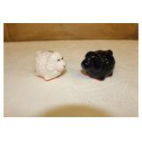 Black and White Sheep Salt and Pepper Shakers