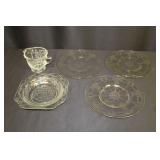 Lot of Clear Depression Glass Dishes
