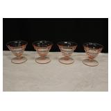 Pink Depression Sherbet Glasses