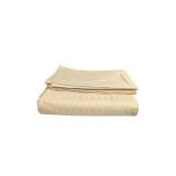 Set of beige damask table linens (U)