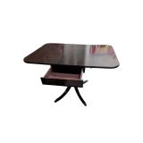 Vintage Drop-Leaf Accent Table with Drawer (F)