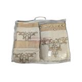 Gold Embroidered Multi-Piece Bath Towel Set (A)