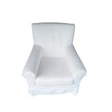 Classic White Slipcovered Armchair (F)