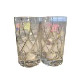 Pair of Cut Crystal Highball Glasses (K)