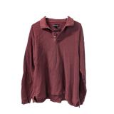Denver Hayes Burgundy Long-Sleeve Cotton Polo (C)