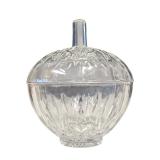 Vintage Pressed Glass Covered Candy Dish (A)