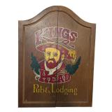 Wooden Dartboard Cabinet with Darts (A)