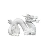 White Glazed Ceramic Dragon Figurine (A)
