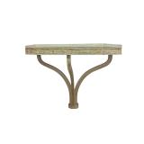 Wood Wall Console Shelf w/ Carved Detail (F)