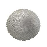 Silver Textured Leaf-Pattern Decorative Bowl (K)