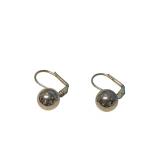Vintage Gold-Tone Sphere Leverback Earrings (J)