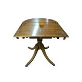 Antique Drop-Leaf Pedestal Dining Table (F)
