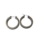 Vintage Brass & Resin Hoop Earrings (J)