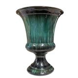 Blue Mountain Pottery Green Pedestal Urn Vase (A)
