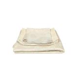 Neutral leaf-pattern jacquard table linen set (U)