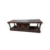 Coffee Table w/ Double Drawers & Lower Shelf (F)