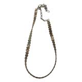 Silver-Tone Figaro Chain Necklace (J)