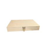 Wood Presentation Box with Blue Interior (A)