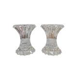 Pair Vintage Glass Votive Holders / Mini Vases (A)