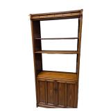 Walnut Display Hutch w/ Lower Cabinet Storage (F)