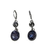 Silver-Tone Drop Earrings (J)