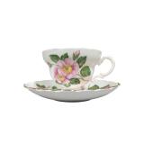 English Bone China Cup+Saucer Set Pink Dogwood (U)