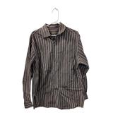 Menï¿½s Brown Striped Button-Up Shirt (Size XL)