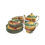 Elegant Vintage Japanese Porcelain Tea Set (K)