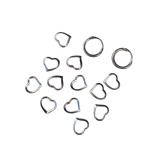 Pack of 12 Floating Silver Heart Charms