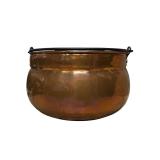 Large Dutch Copper Cauldron w/ Iron Handle (U)