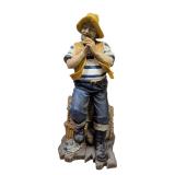 Vintage Fisherman Figurine Nautical Dock Scene (A)