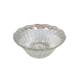 Pressed Glass Serving Bowl with Fluted Rim (K)