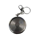 Vintage Chrome Pillbox Keychain (U)