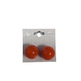 Sophia Collection Large Orange Stud Earrings (J)