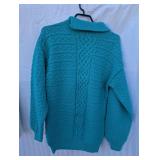 Teal Cable Knit Sweater