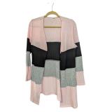Pink, Grey & Black Open-Front Cardigan (C)