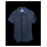 Denver Hayes Black Stripe Blouse, XS Petite