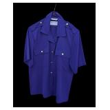 Antonella Purple Short Sleeve Blouse