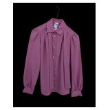 Vintage Lavender Pleated Blouse
