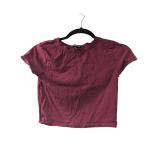 Burgundy Women's Fashion Nova Crop Top S (C)