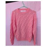 Womenï¿½s Pink Cable Knit Sweater