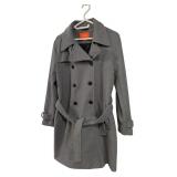 Joe Fresh Grey Double-Breasted Belted Coat (C)