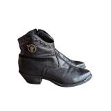 Black Leather Western Ankle Boots ï¿½ Size 9 (C)
