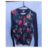 Merona Floral Button Front Cardigan