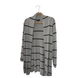 Lily Morgan Grey & Black Striped Cardigan (C)