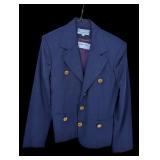 Braemar Petites Navy Crest Blazer