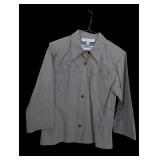 Proportion Petite Weekend Taupe Button Front Shirt