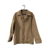 Mantles Taupe Button-Front Jacket (C)