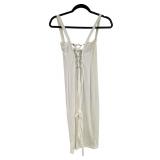 CBR (S) White Dress w Tie up back (C)