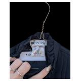 Chagall Black Sheer Ruffle Neck Blouse